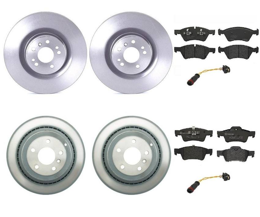 Brembo Brake Pads and Rotors Kit - Front and Rear (350mm/330mm) (Low-Met)